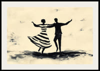 Black silhouettes dance vibrantly across the canvas-2