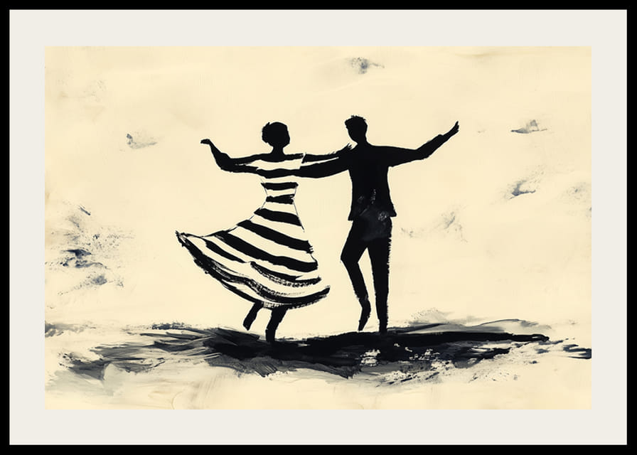 Black silhouettes dance vibrantly across the canvas-12