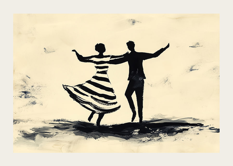 Black silhouettes dance vibrantly across the canvas-12