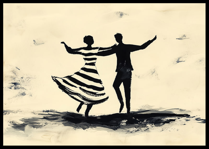 Black silhouettes dance vibrantly across the canvas-12