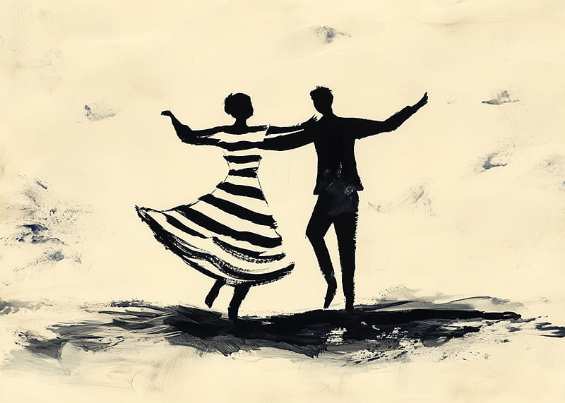 Black silhouettes dance vibrantly across the canvas-12