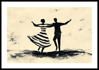 Black silhouettes dance vibrantly across the canvas-0