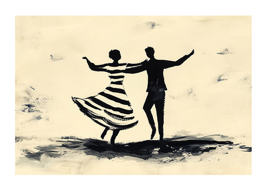 Black silhouettes dance vibrantly across the canvas-12