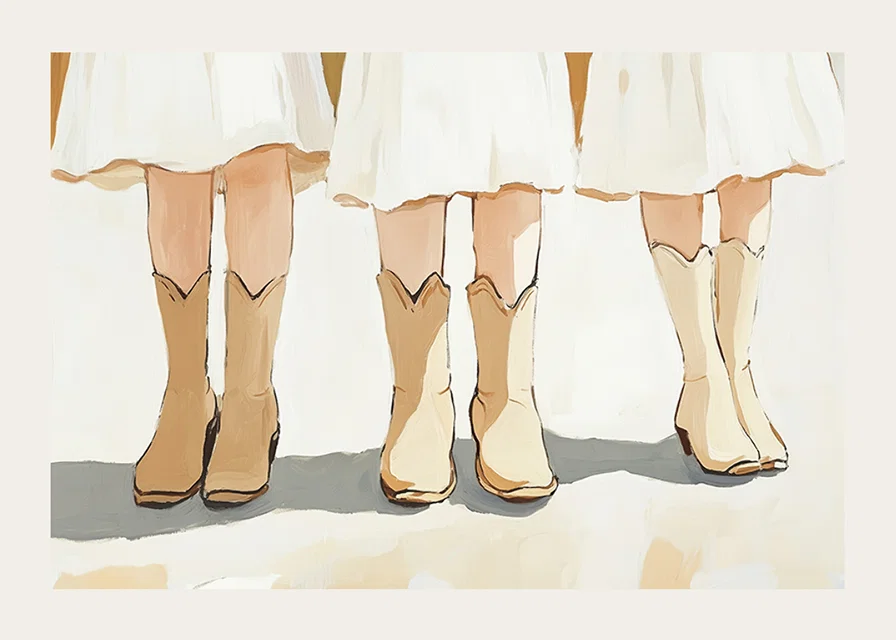 Charming cowboy boots in a harmonious and artistic composition-12
