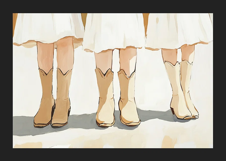 Charming cowboy boots in a harmonious and artistic composition-12