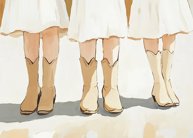 Charming cowboy boots in a harmonious and artistic composition-12