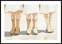 Charming cowboy boots in a harmonious and artistic composition-0