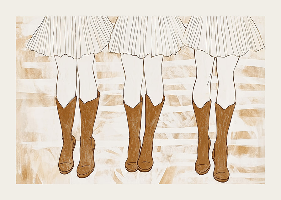Stylish boots in harmonious movement and dance-12
