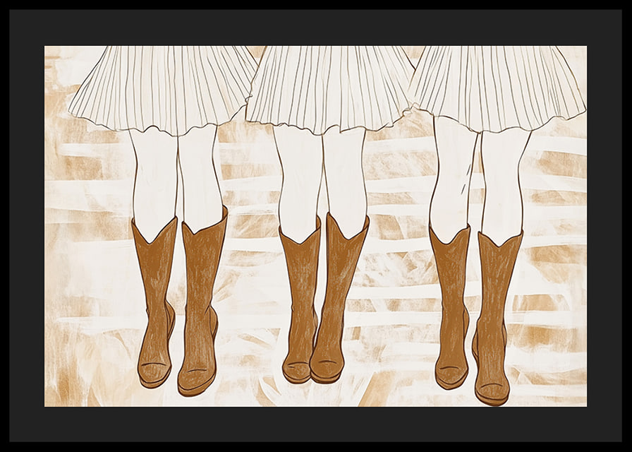 Stylish boots in harmonious movement and dance-12