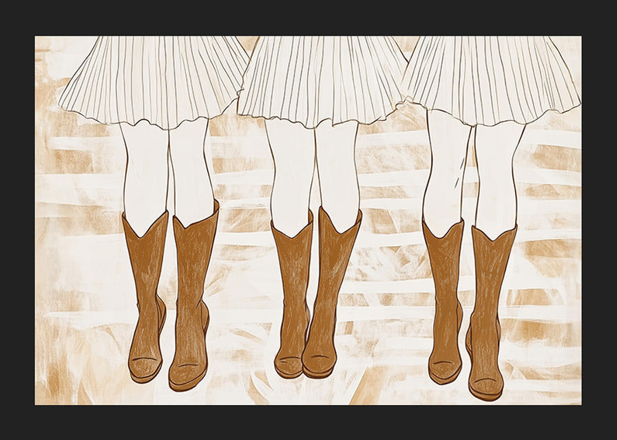 Stylish boots in harmonious movement and dance-12