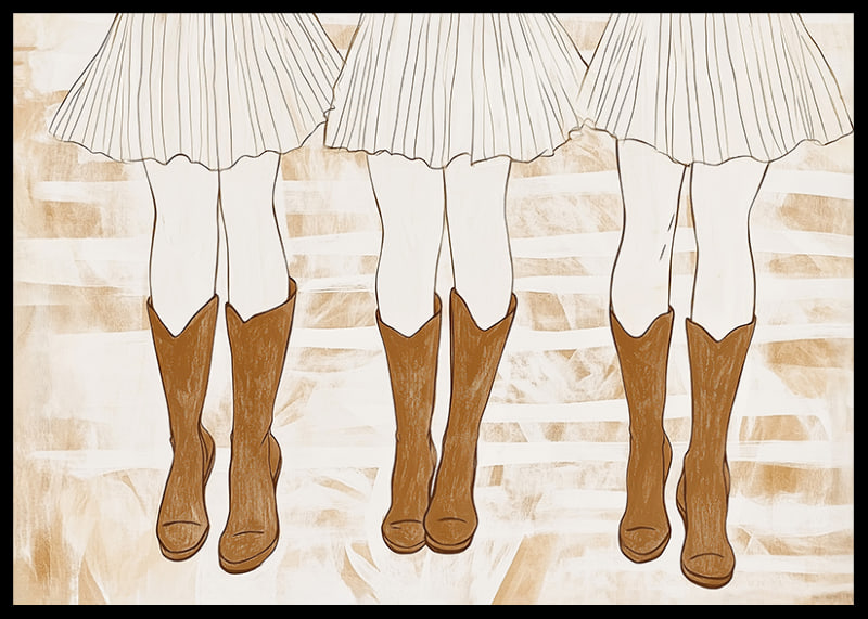 Stylish boots in harmonious movement and dance-12