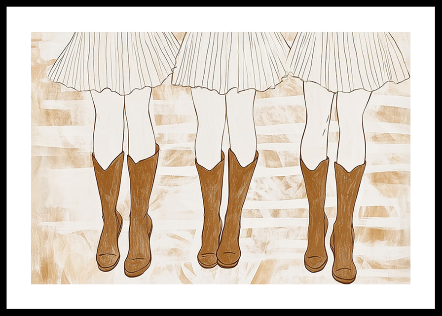 Stylish boots in harmonious movement and dance-12