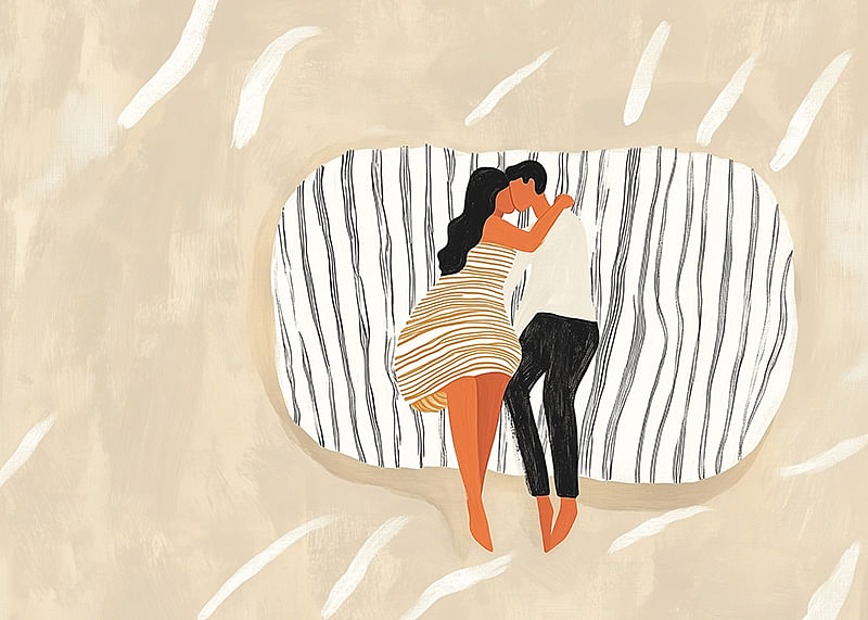 Une scène intime et harmonieuse d'amour et de proximité-12