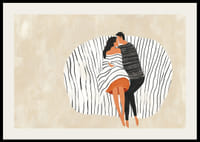 To elskende indgår i en omfavnelse, indhyllet i fred og harmoni-2