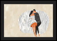 To elskende indgår i en omfavnelse, indhyllet i fred og harmoni-4