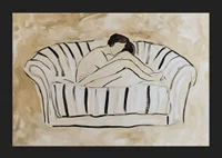 A relaxing illustration of an individual in contemplation-5