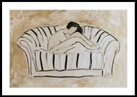 A relaxing illustration of an individual in contemplation-0
