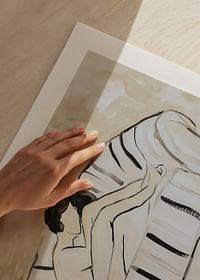 Een ontspannende illustratie van een individu in contemplatie-5
