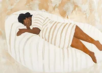 A resting figure is embraced by soft, earthy tones-7