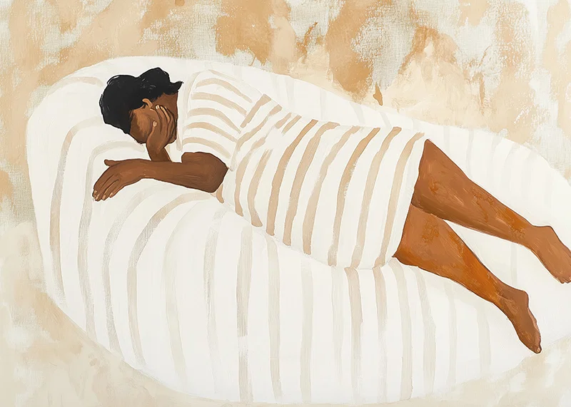 A resting figure is embraced by soft, earthy tones-12