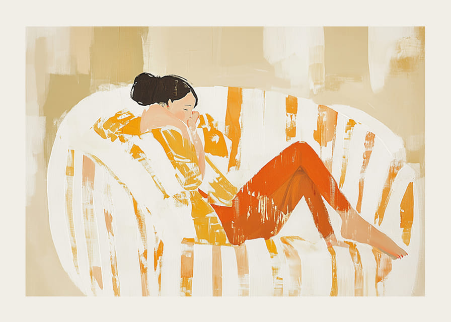 Avslappning och harmoni flödar från denna konstfulla poster-12