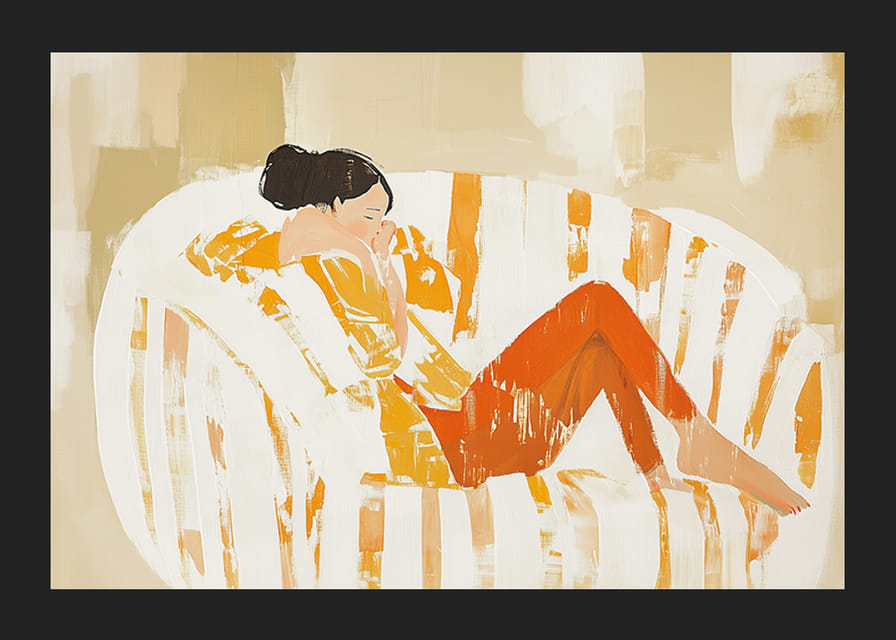 Avslappning och harmoni flödar från denna konstfulla poster-12