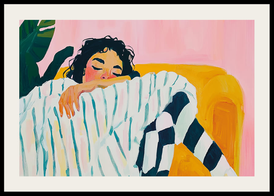 Farbenfrohe Träume in Ruhe werden in diesem ausdrucksstarken Gemälde festgehalten-12