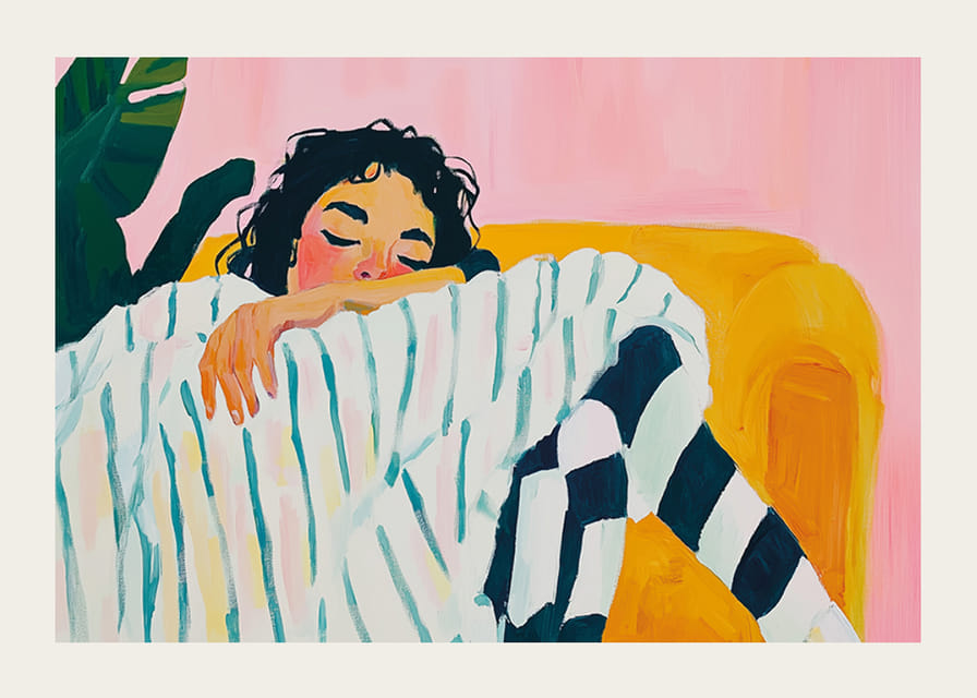 Farbenfrohe Träume in Ruhe werden in diesem ausdrucksstarken Gemälde festgehalten-12