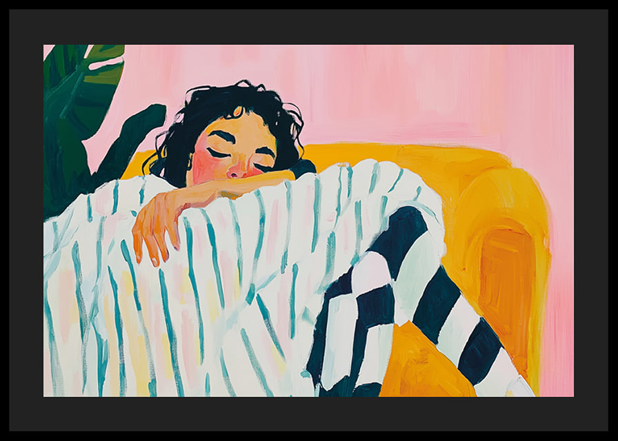 Colorful dreams at rest are captured in this expressive painting-12