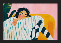 Farbenfrohe Träume in Ruhe werden in diesem ausdrucksstarken Gemälde festgehalten-5