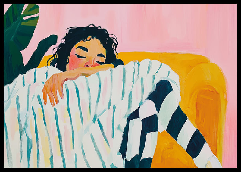 Colorful dreams at rest are captured in this expressive painting-12