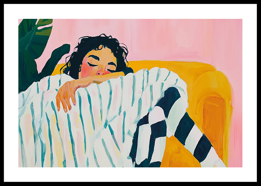 Colorful dreams at rest are captured in this expressive painting-12