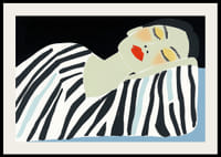 Een serene schoonheid rust in een elegante, grafische expressie-2