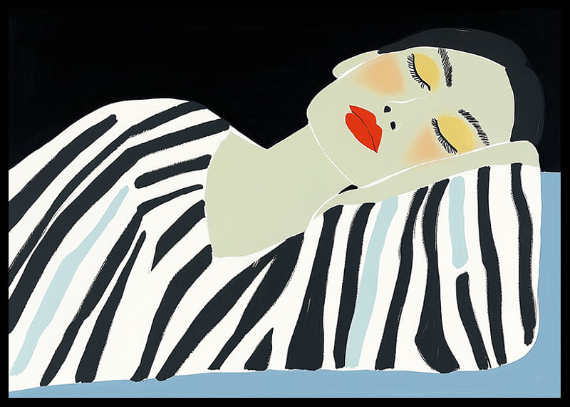A serene beauty rests in an elegant, graphic expression-12