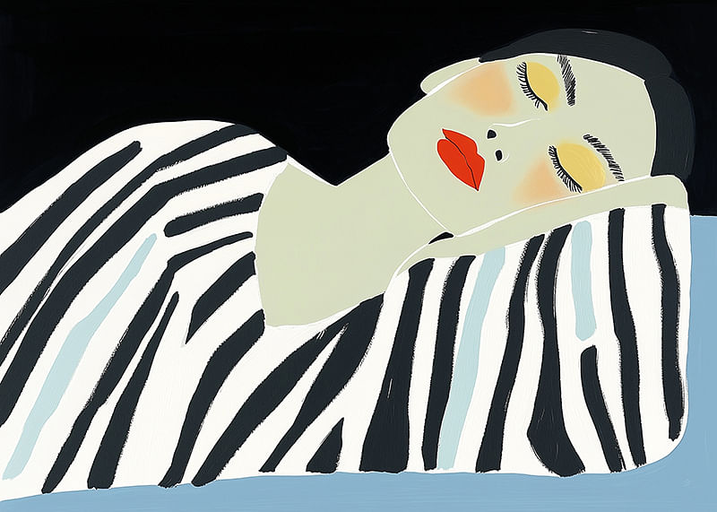 A serene beauty rests in an elegant, graphic expression-12