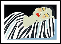 A serene beauty rests in an elegant, graphic expression-0