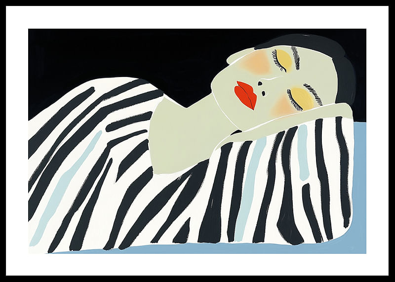 A serene beauty rests in an elegant, graphic expression-12