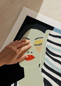 A serene beauty rests in an elegant, graphic expression-5
