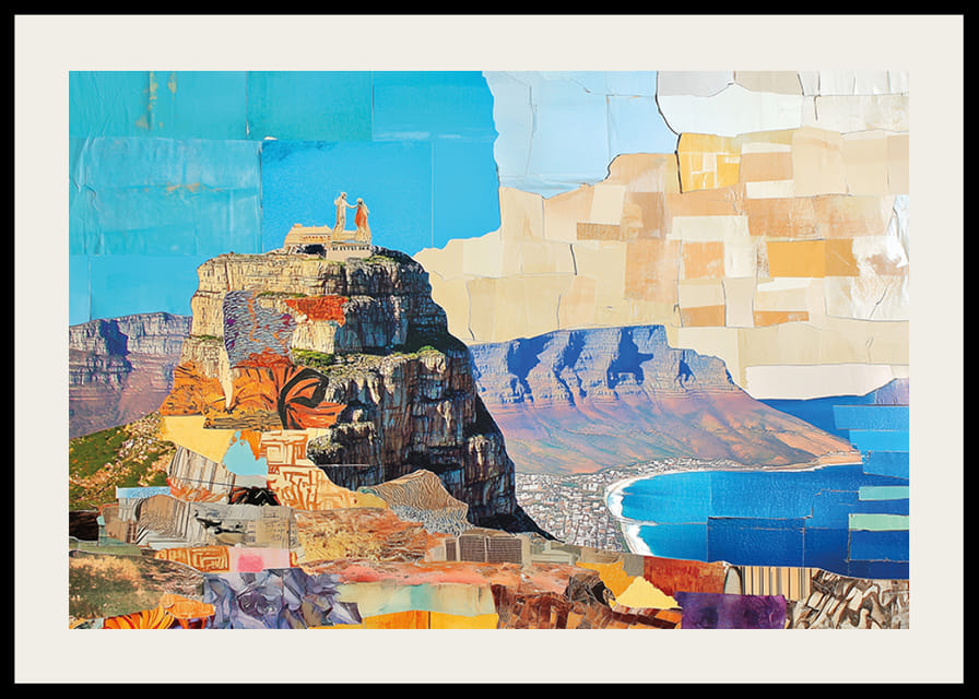 En mäktig klippa med havet i bakgrunden skapar en drömlik landskapsbild-12