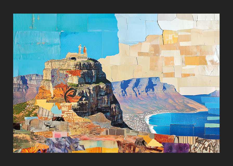 En mäktig klippa med havet i bakgrunden skapar en drömlik landskapsbild-12