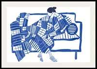A relaxing moment in blue harmonious patterns-2