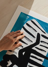 Dynamic silhouette of love on a striped sofa-9