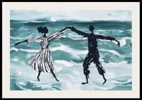 Snový tanec pri mori v jemných modrých tónoch-2