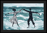 A dreamlike dance by the sea in soft blue tones-4