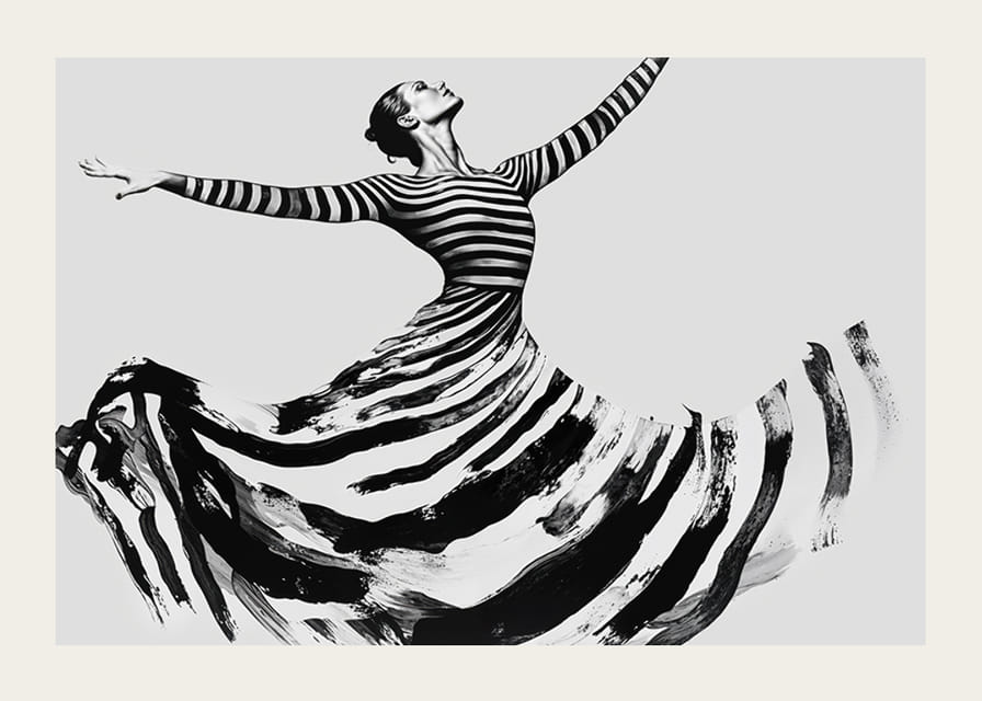 Tanečník zahŕňa pohyb silnými, plynulými líniami-12