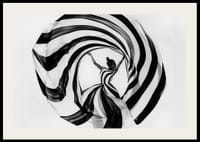 A hypnotic dance of black and white spirals creates magic-2