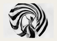 A hypnotic dance of black and white spirals creates magic-3