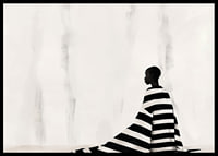 An elegant figure in black and white against a soft background-6