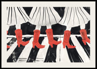 Moderna röda stövlar på en grafisk bakgrund skapar dynamik-2