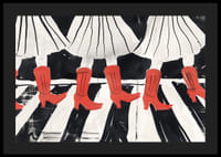 Moderna röda stövlar på en grafisk bakgrund skapar dynamik-4